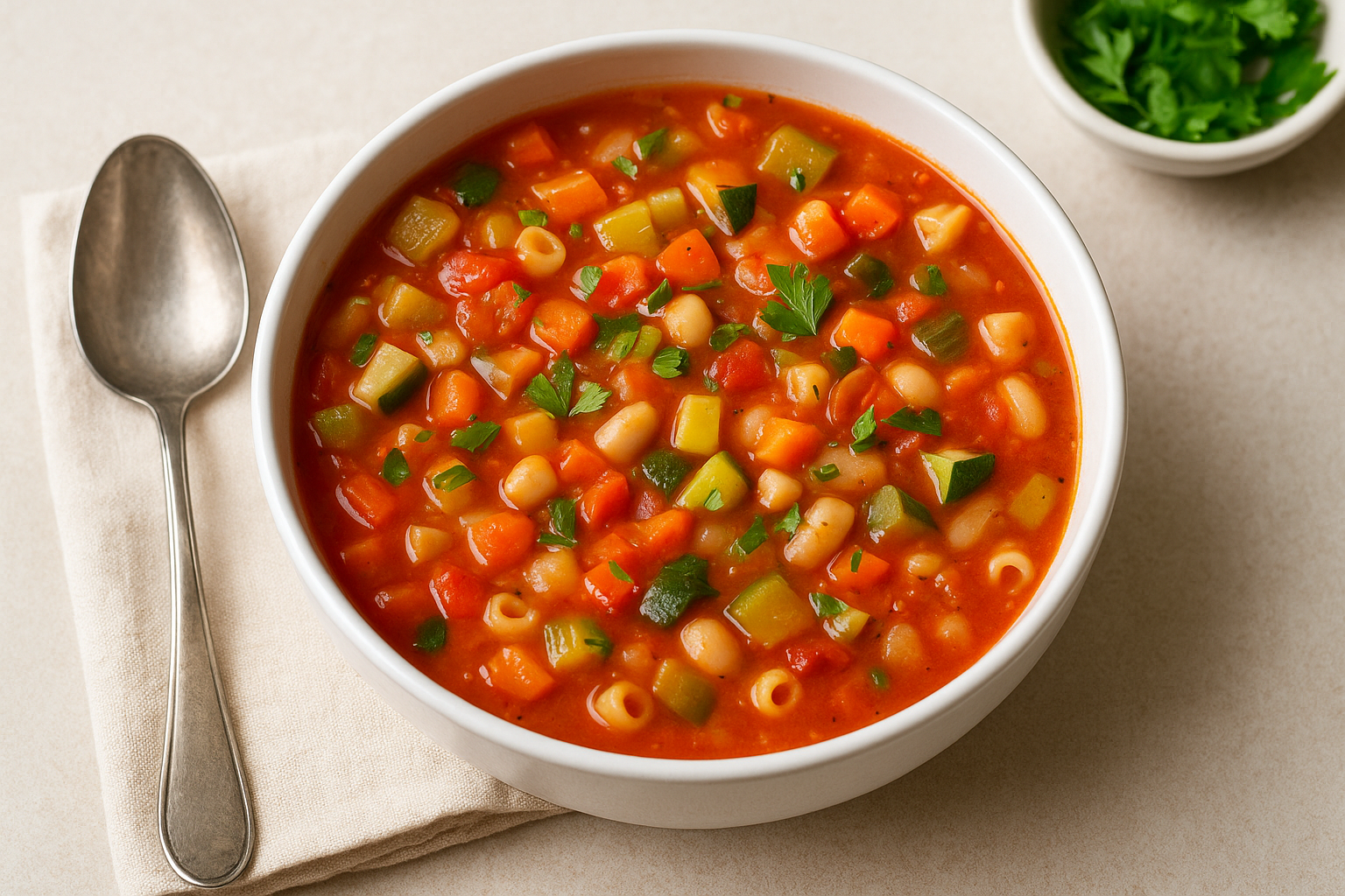 簡単に作れる野菜たっぷりミネストローネの作り方｜イタリア料理の基本レシピ
