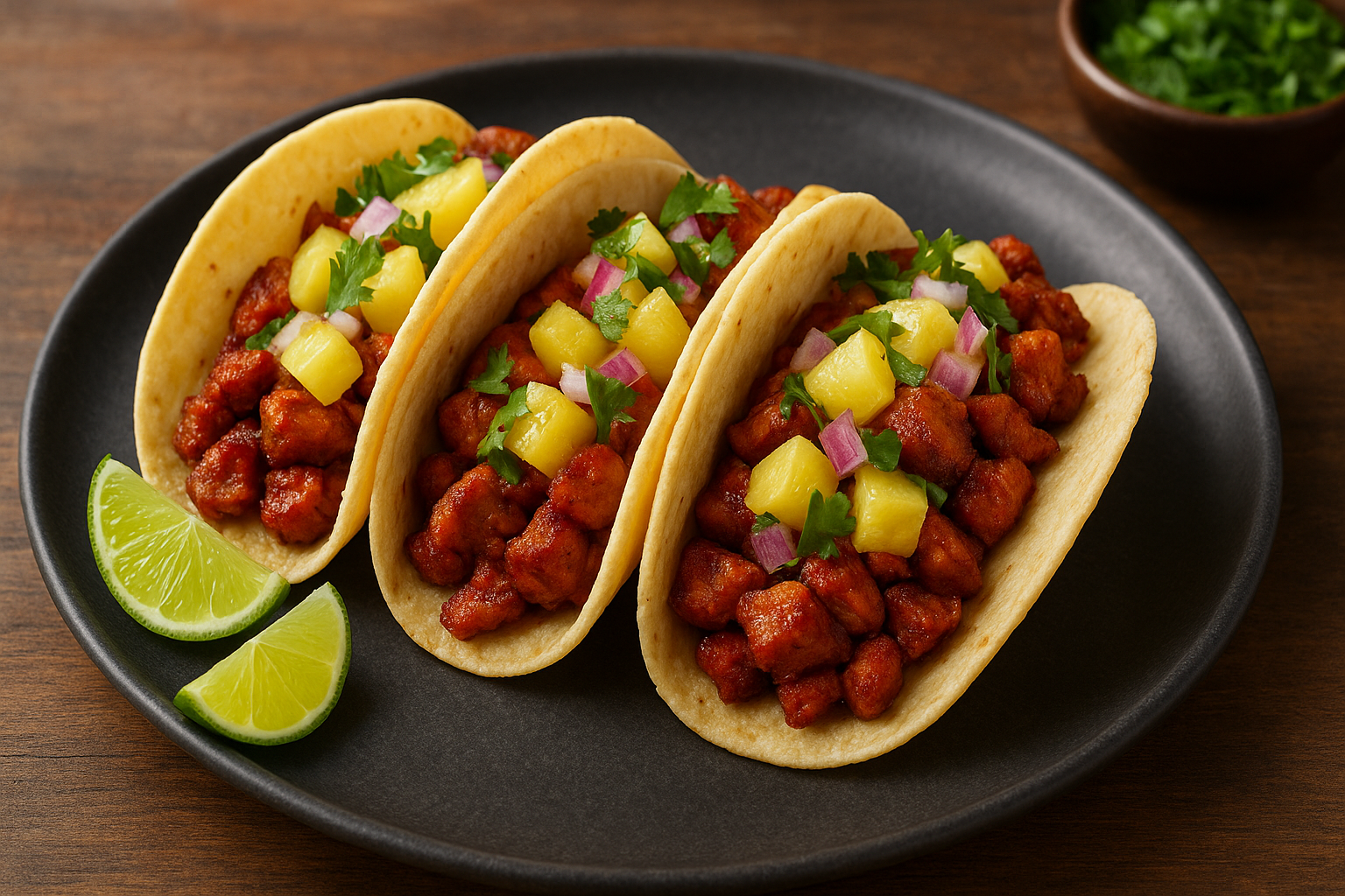 タコスアルパストール本格レシピ｜甘辛豚とパイナップルが絶品！