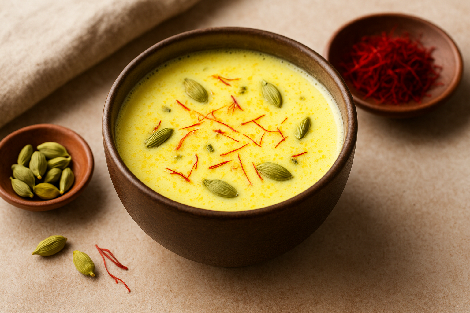 アムリットの作り方｜カルダモンとサフラン香る伝統インドの牛乳飲料