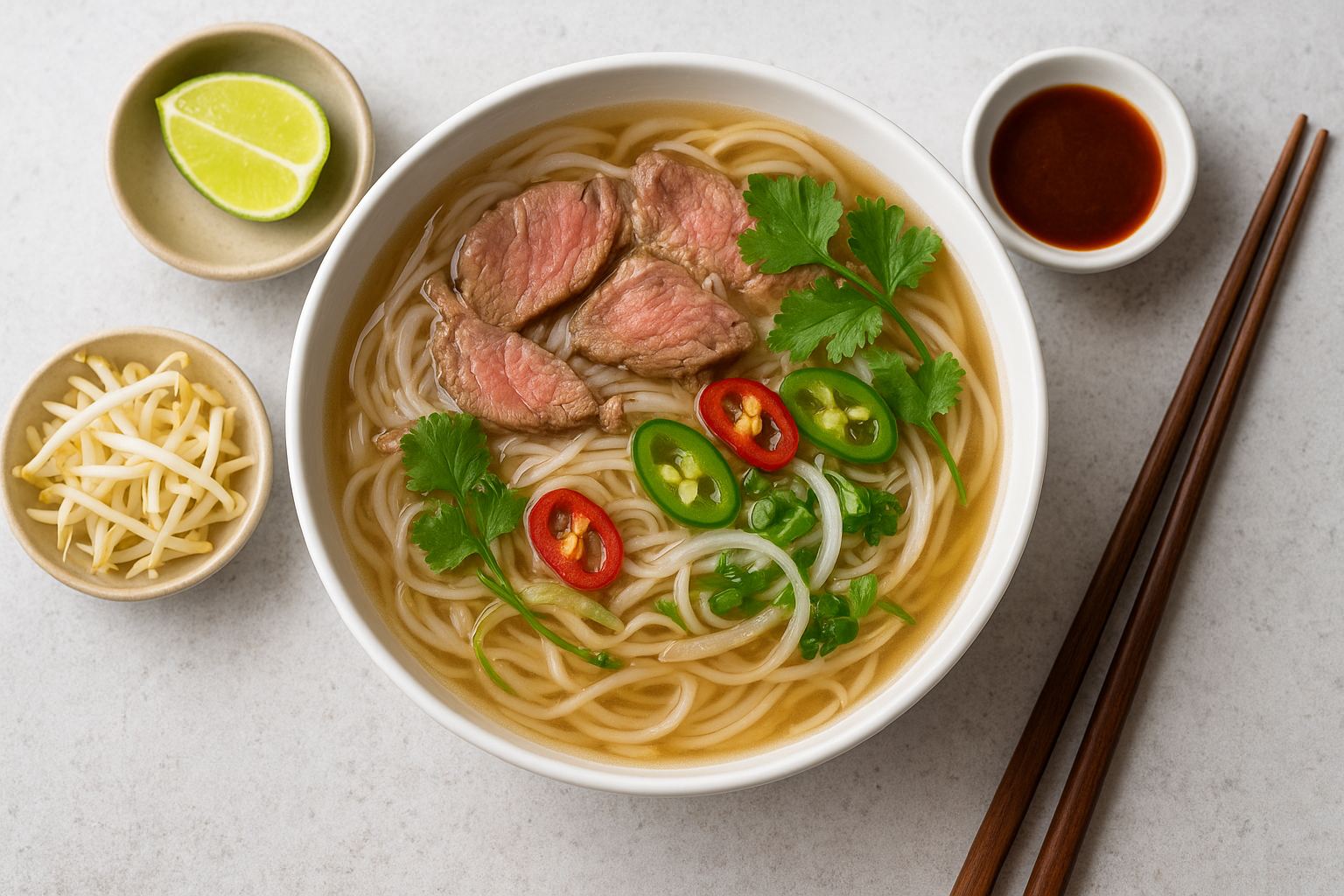 フォー・ボーのレシピ｜牛骨スープで作る本場ベトナム牛肉フォーの作り方とアレンジ