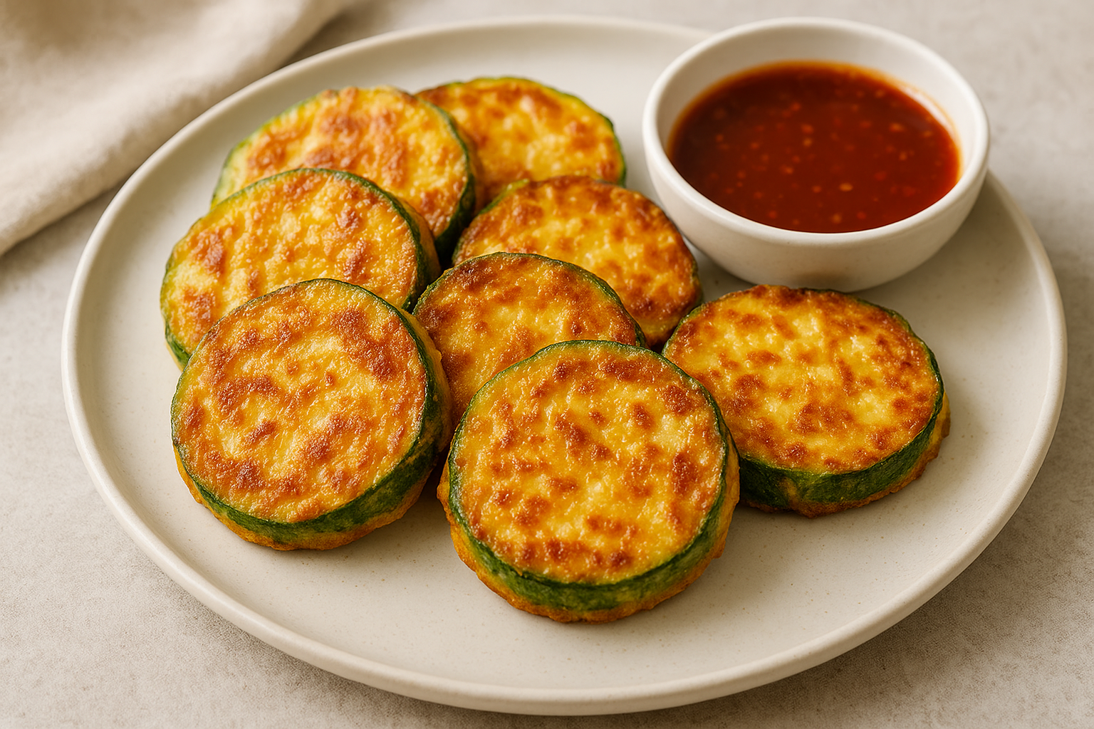 簡単に作れるホバクジョン｜ズッキーニで作る韓国風ヘルシーおかず