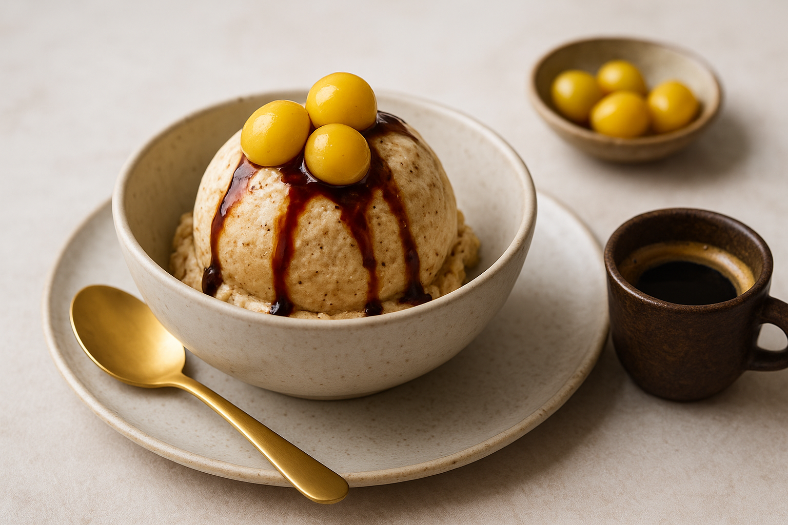 銀杏とエスプレッソのアイスクリームのレシピ｜大人向けの香ばしい手作りデザート