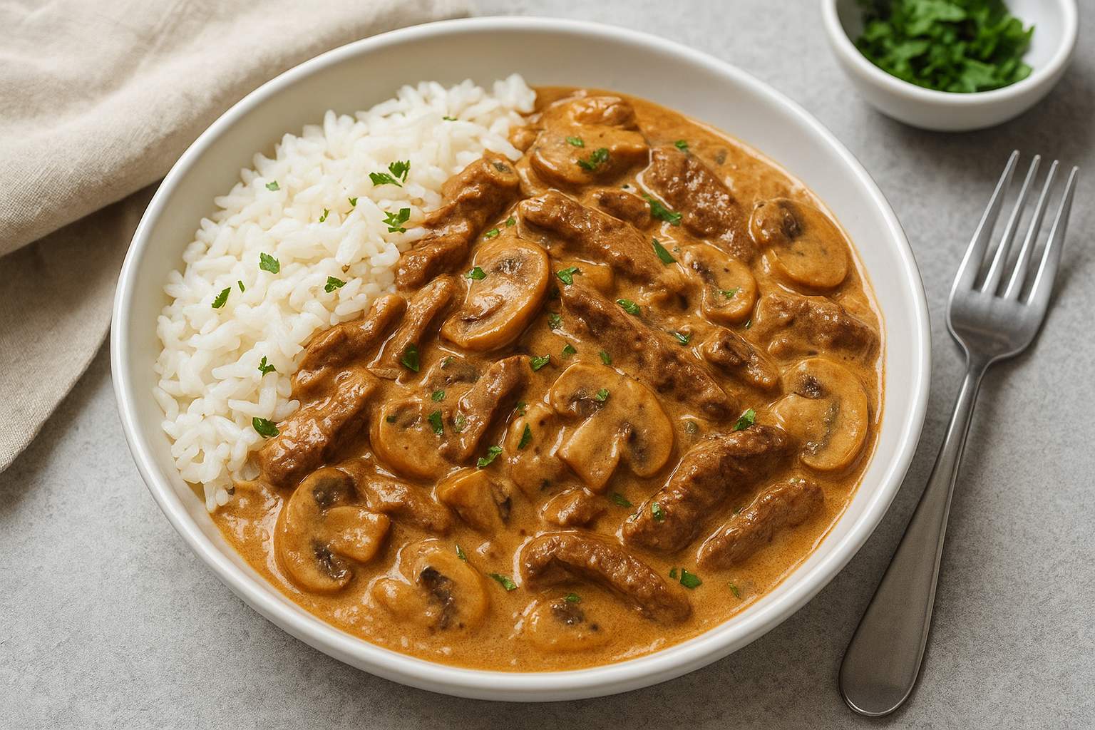 簡単で本格派！クリーミーなビーフストロガノフの作り方｜牛肉とマッシュルームのレシピ