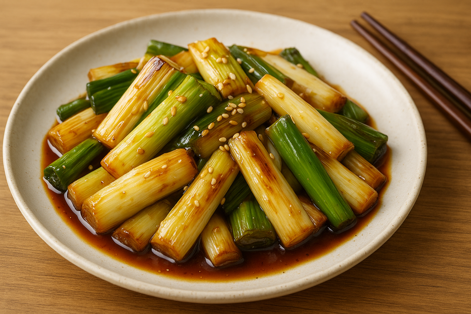 深谷ねぎの香ばし炒めレシピ｜醤油とみりんで甘辛仕上げ