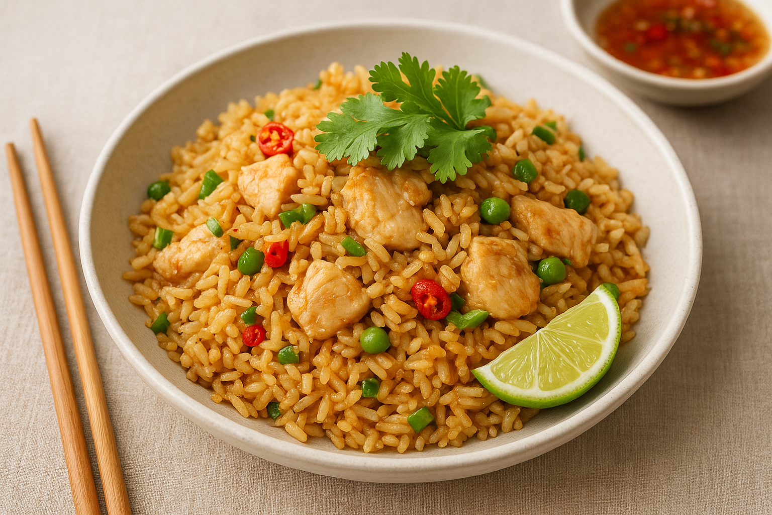 簡単・時短！香り高いカオ・ピアット鶏肉入りタイ風炒飯レシピ