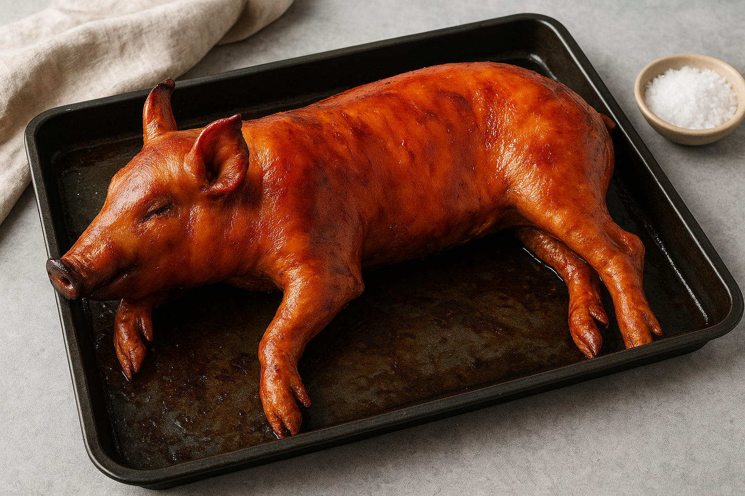 コチニージョ・アサードの作り方｜家庭用オーブンで香ばしくジューシーにスペイン伝統の子豚丸焼き