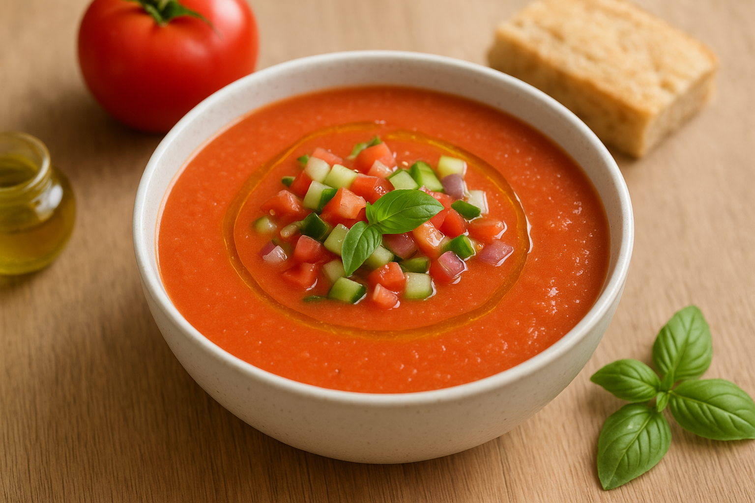 夏にぴったり！本場風ガスパチョの作り方｜トマトベースの冷たいスープレシピ